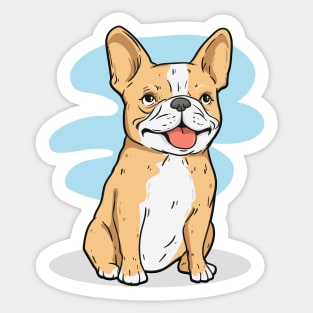 Bulldog French Illustration Sticker